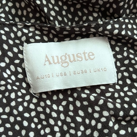 Auguste the Lable Tear Drop Staple Charcoal Drop Print Midi Dress Sz 6 US - Picture 12 of 14